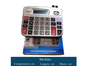 CALCULADORA   8  DIGITO  -PILHA  9838A-8