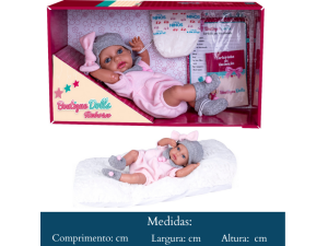BOUTIQUE  DOLLS  REBORN MACACAO  ROSA  473