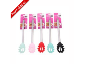 PEGADOR DE MASSAS SILICONE COM CABO INOX 33 CM REF TOP0702