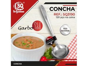 CONCHA LISA INOX -LINHA GARBO  SQ3190