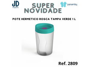POTE HERMETICO ROSCA TAMPA VERDE 1 L  968
