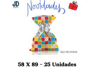 SAQUINHO P/ PRESENTE 58X89 - 25 UN. - 196 DADINHOS