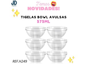 TIGELAS  VIDRO TIGELAS  BOWL  AVULSAS  575ML  H249